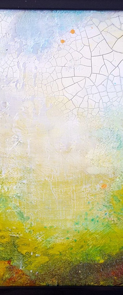 small abstract painting on canvas by Laura Spring