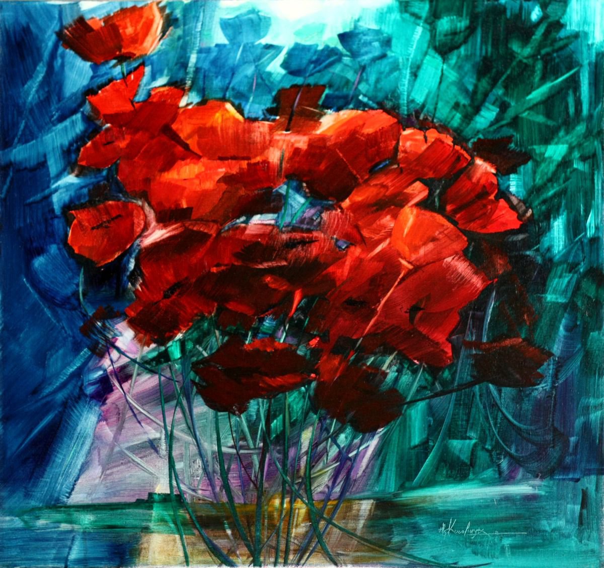 poppies by Mykola Kocherzhuk
