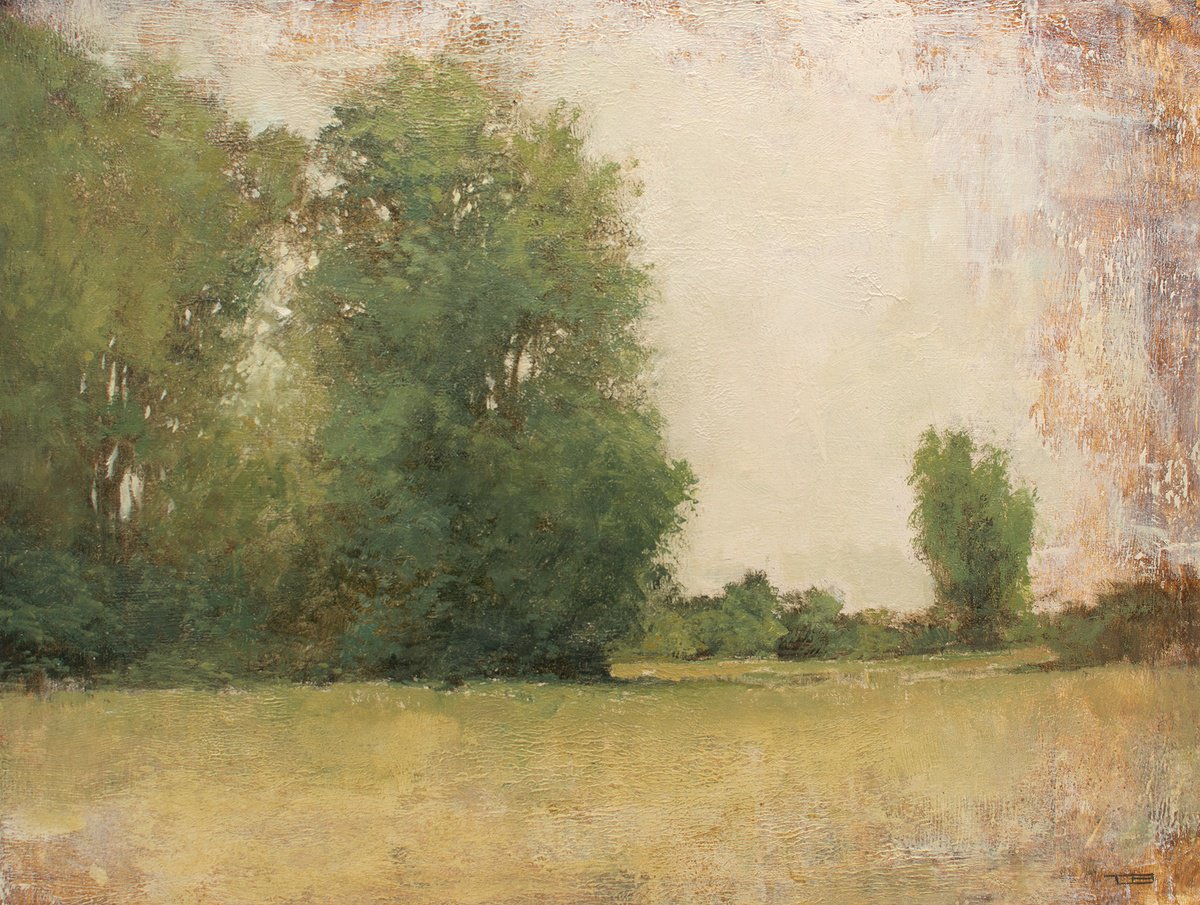 Impressionistic Landscape Oil Painting By Don Bishop, 16 X 12, Spring Day 240509, Original Artwork