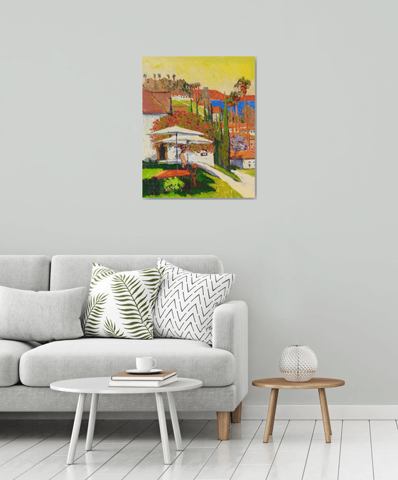 Guesthouse with White Umbrellas