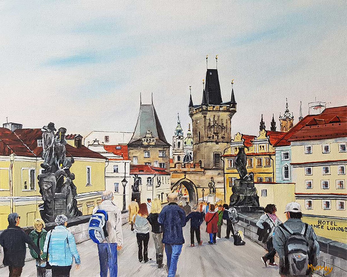 Charles Bridge Prague Czech Republic Painting by Stephen Murray
