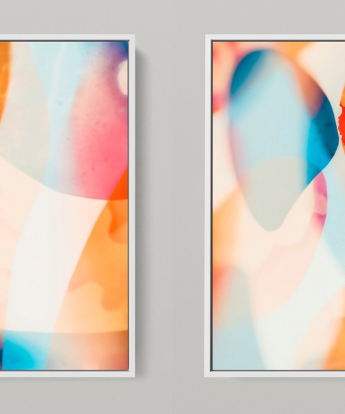 META COLOR IV - PHOTO ART 150 X 75 CM FRAMED DIPTYCH by Sven Pfrommer