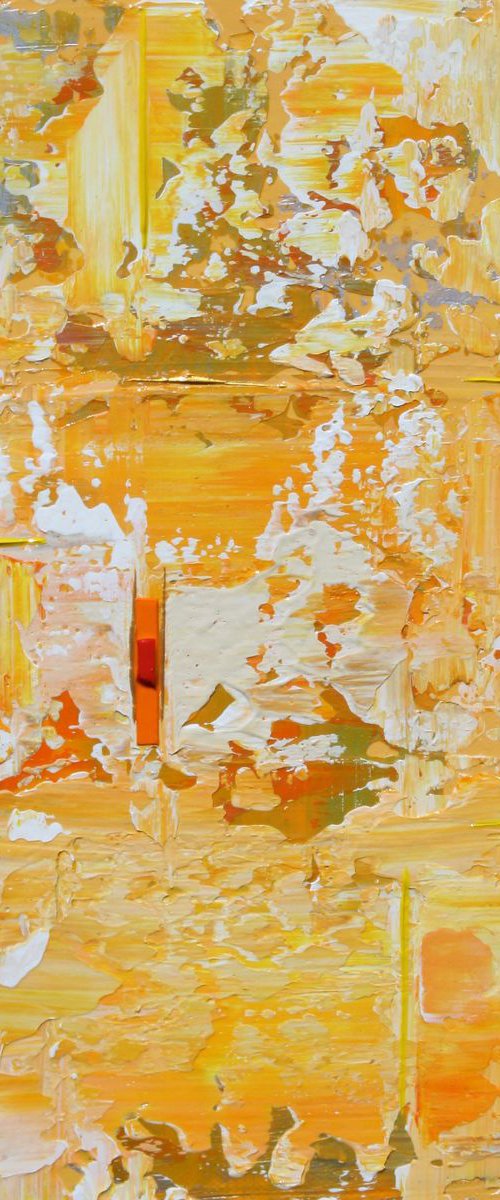 Little Red Splash Abstract by Robert Lynn