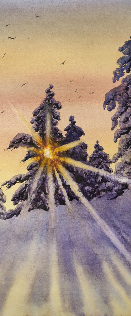 Winter sun by Eugene Gorbachenko