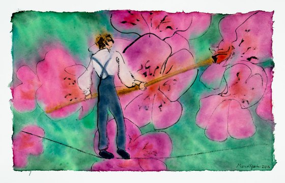 The tightrope Elf who paints flowers when they're sad