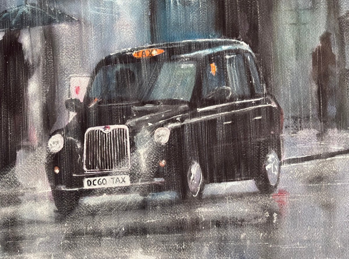 Impressionistic Watercolour , Baker Street, London Scene By Darren Carey, 15 X 11, Artwork For Sale On Artfinder