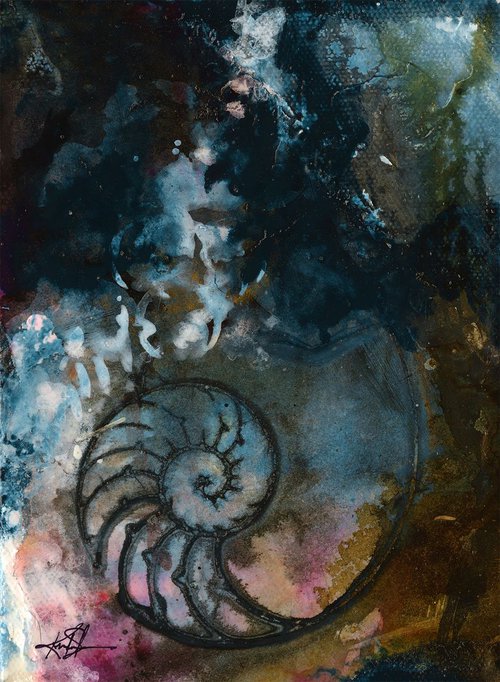 Sea Dreams 6 - Nautilus Shell Painting by Kathy Morton Stanion by Kathy Morton Stanion