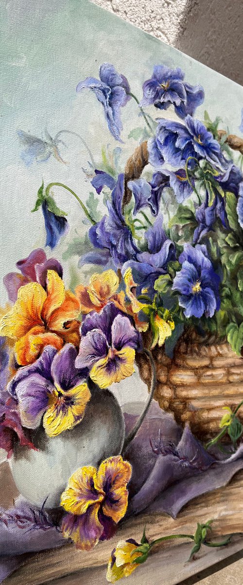 Delicate pansies by oana voda