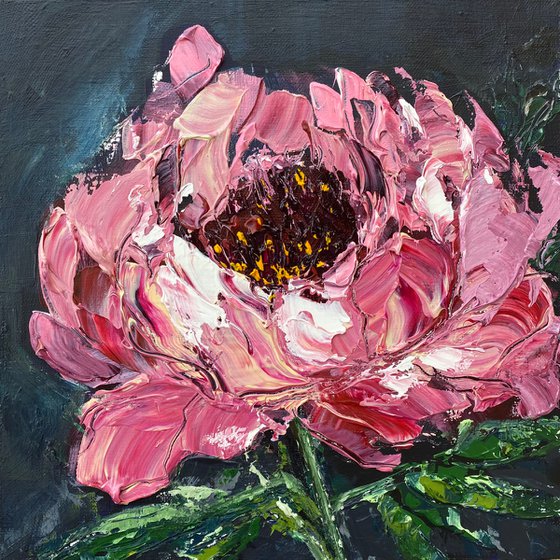 Peony tender for beautiful woman original painting on canvas