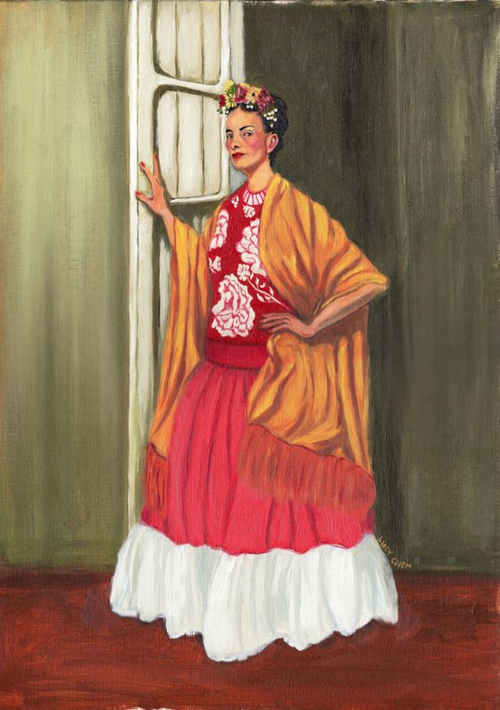 Frida Standing in a Doorway