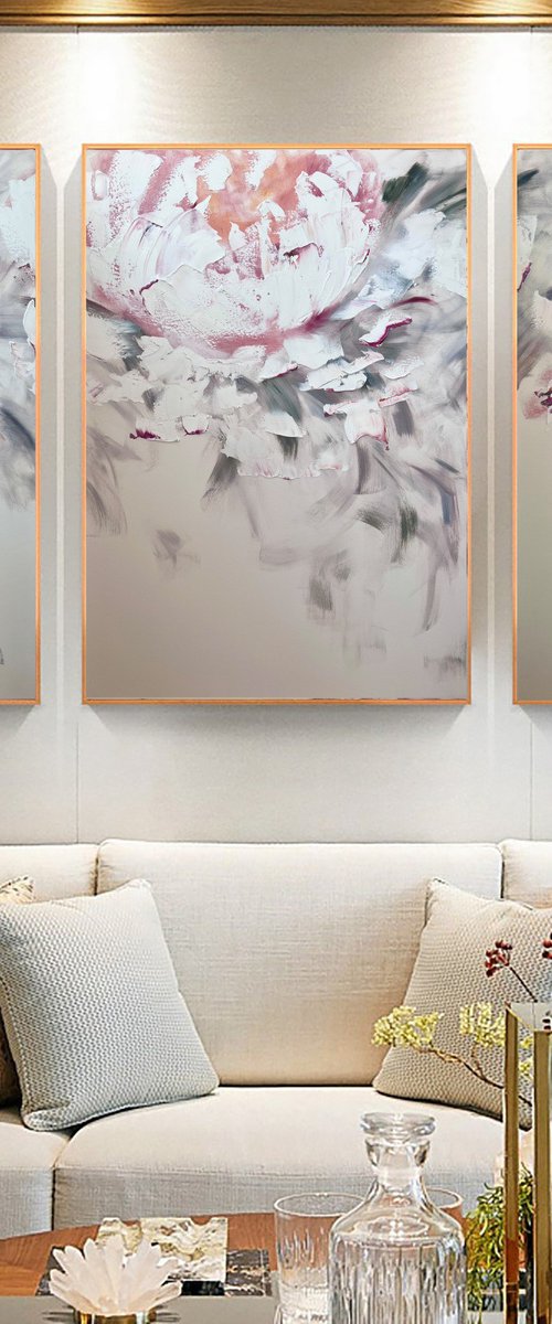 100x240cm. / abstract painting / New life 3 set by Marina Skromova
