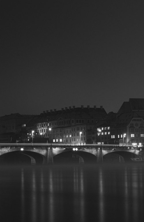 The Rhein, Basel, Switzerland, Study I [Framed; also available unframed] by Charles Brabin