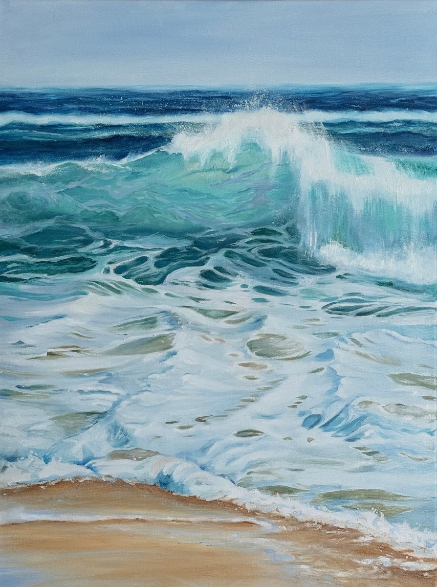 Photorealistic Landscape Oil Painting By Irina Ponna, 24 X 31, Serenity, Original Artwork