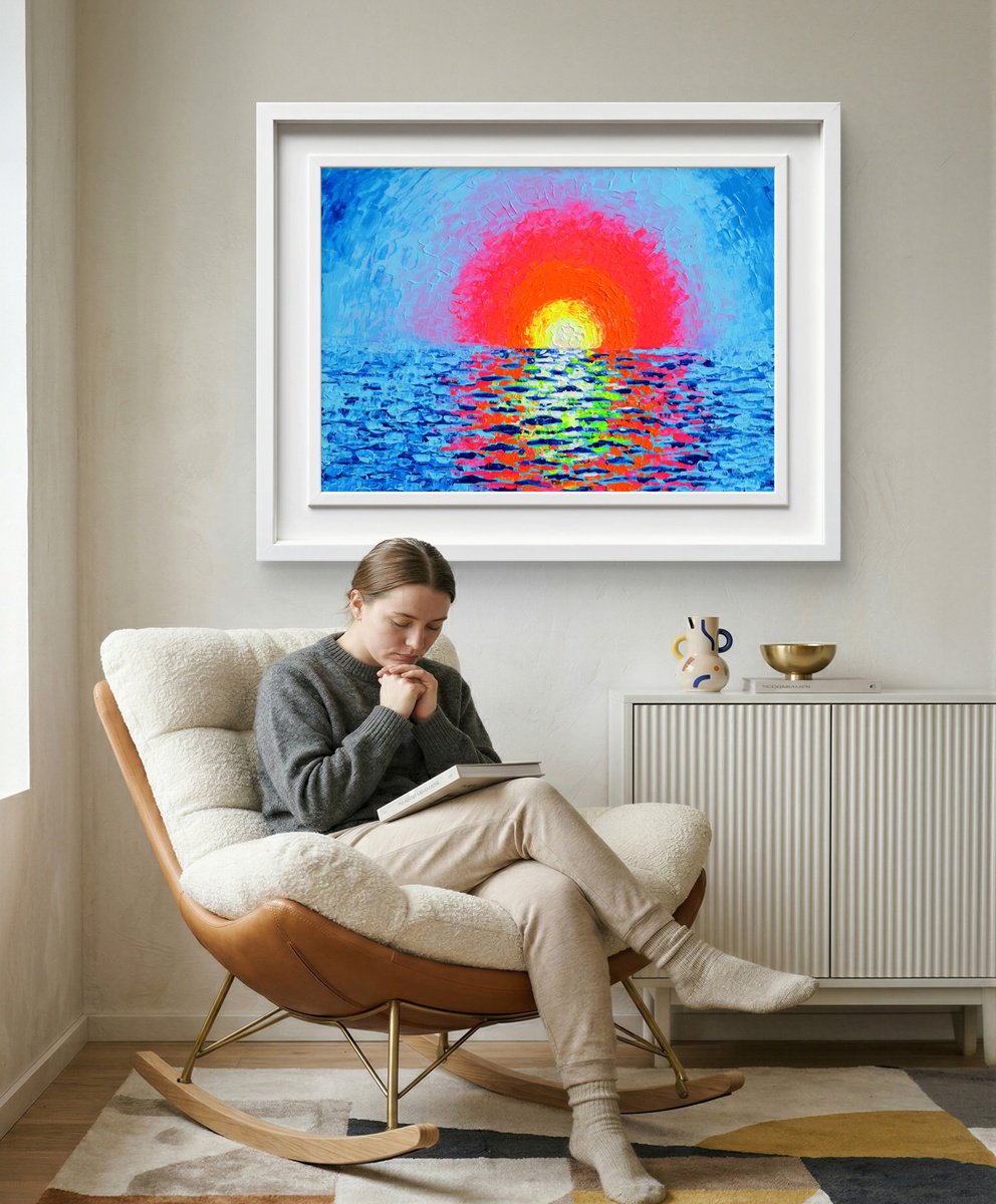 Colorful Sunrise - Seascape By Soos Tiberiu, 28 X 20, Artwork For Sale On Artfinder