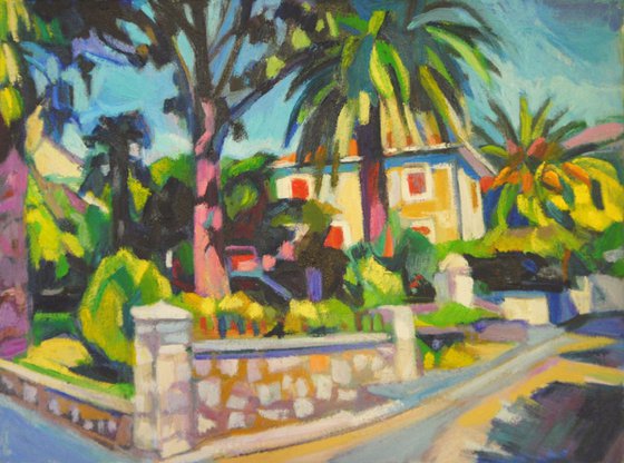 Mediterranean garden / 40 x 30 cm