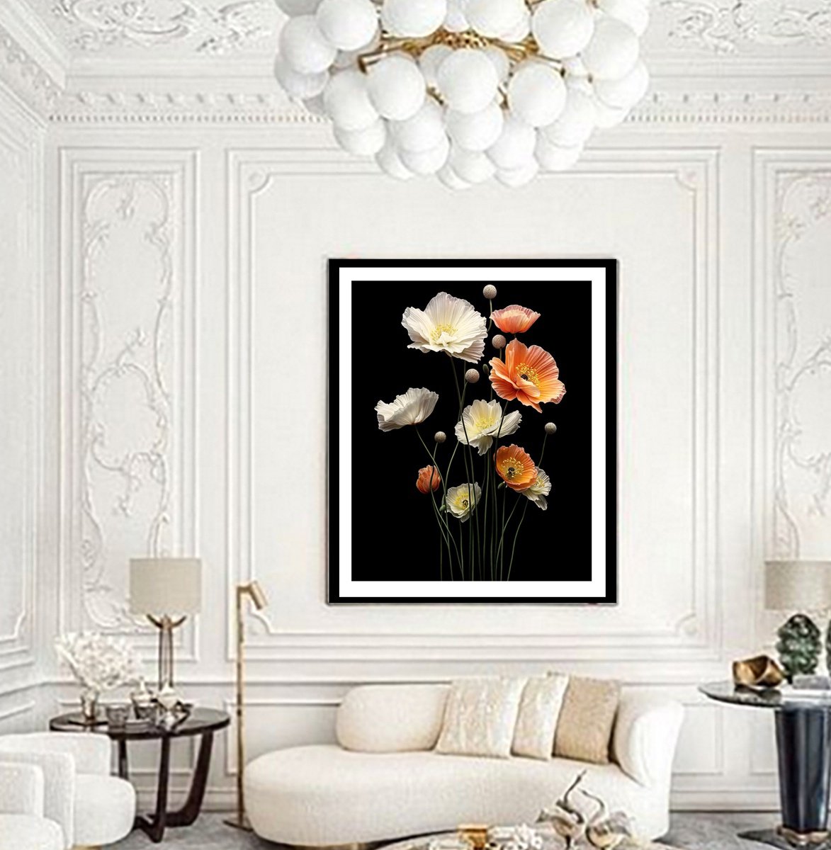 Photorealistic Botanical Photograph By Michael Filonow, 26 X 32", Poppies 7 Botanical Print, Original Artwork