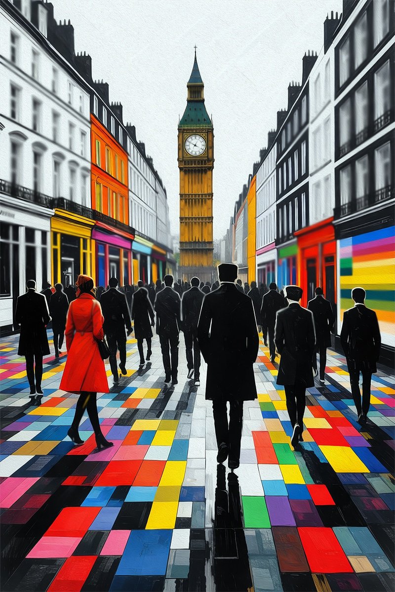 Urban And Pop Acrylic Painting , London City By Sanja Jancic, 34 X 48, Artwork For Sale On Artfinder