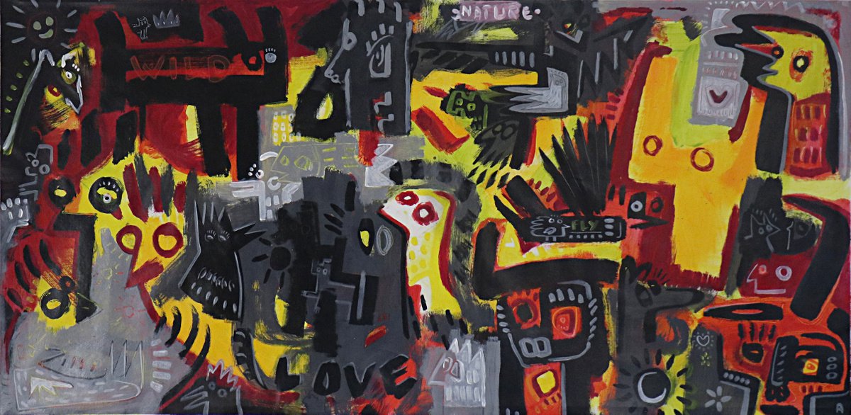 LOVE NATURE ON FIRE 103x210cm by ngel Rivas