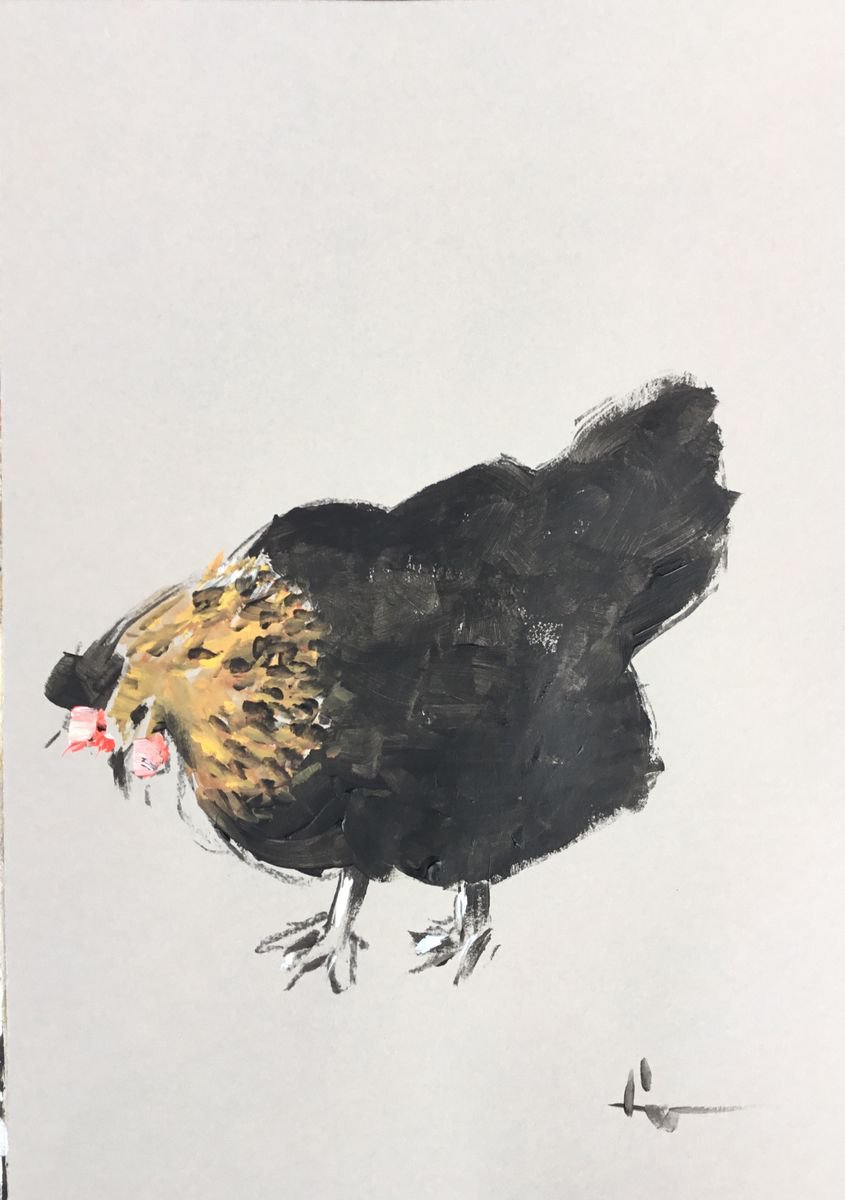 Chicken Study 5 by Dominique D�ve