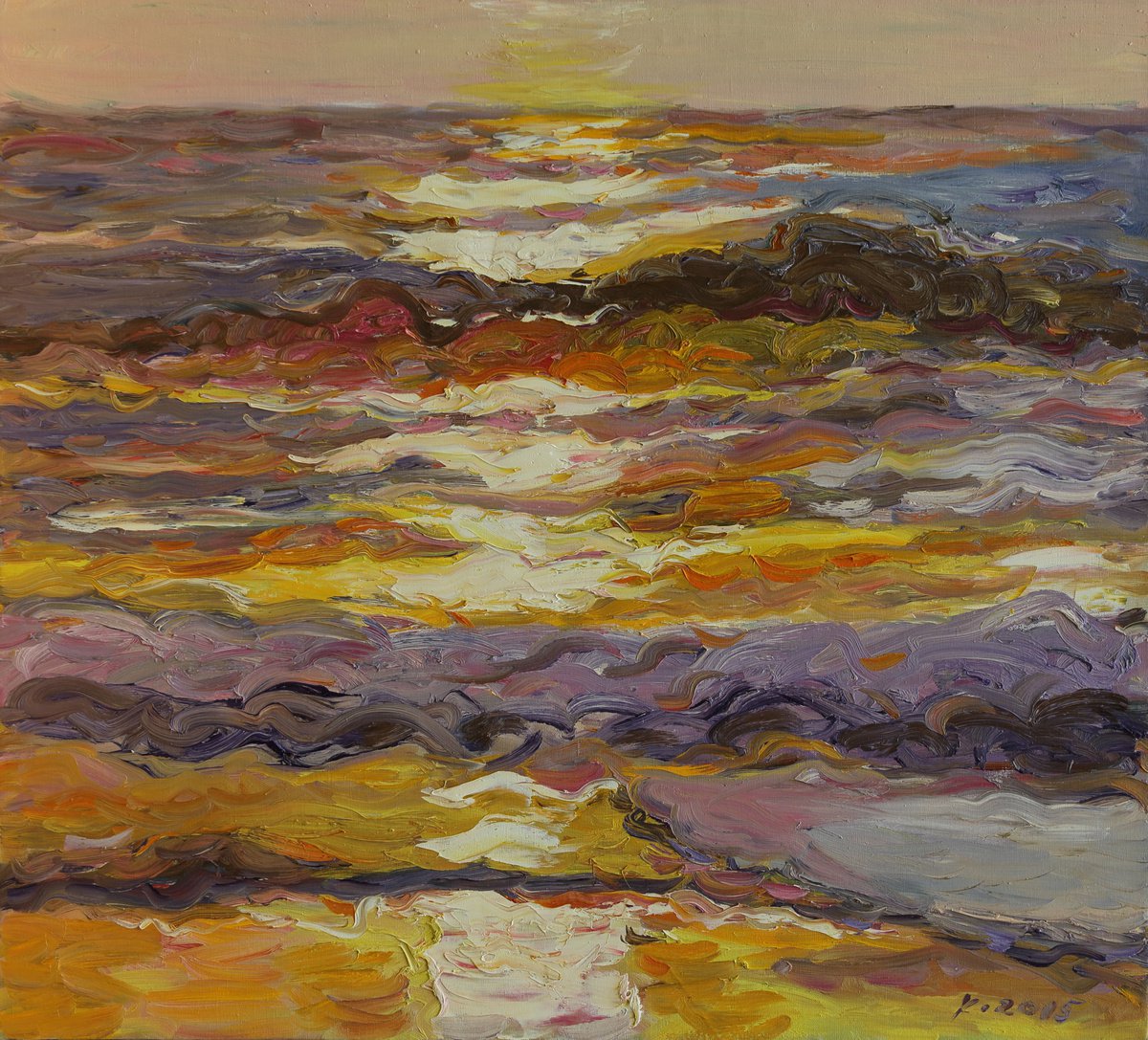 SEASCAPE. STATE OF MIND - landscape, original oil painting, one of a kind, plein air artwo... by Karakhan