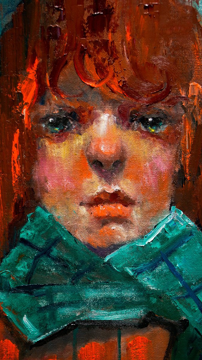 Impressionistic Portrait Oil Painting By Pavel Filin, 14 X 16", Ingibjorg, Original Artwork