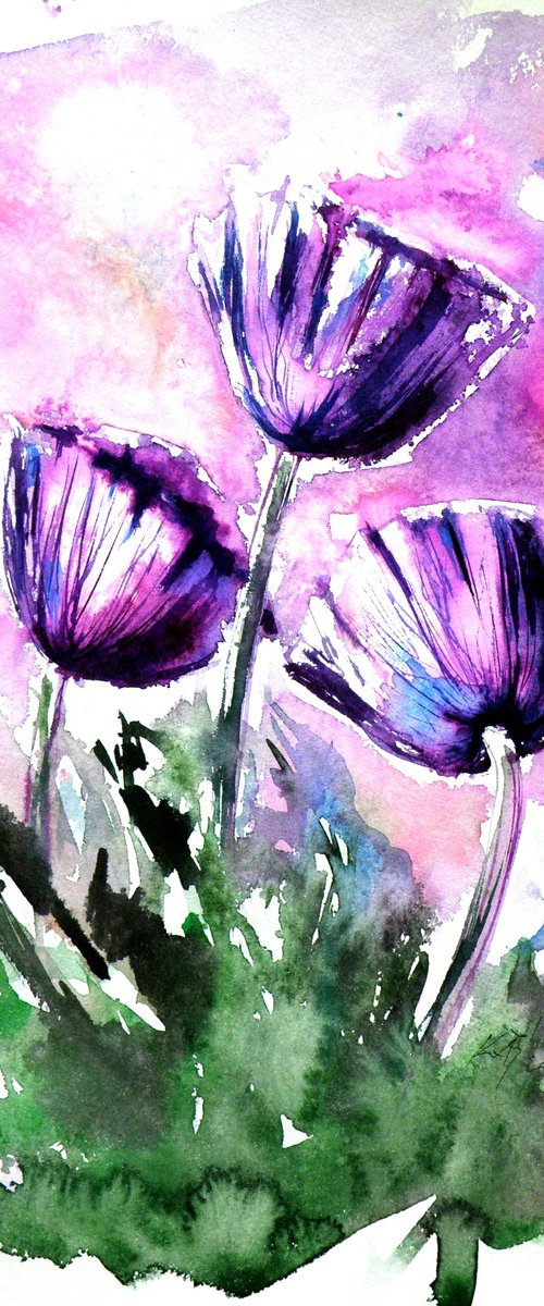 Purple poppies by Kovács Anna Brigitta