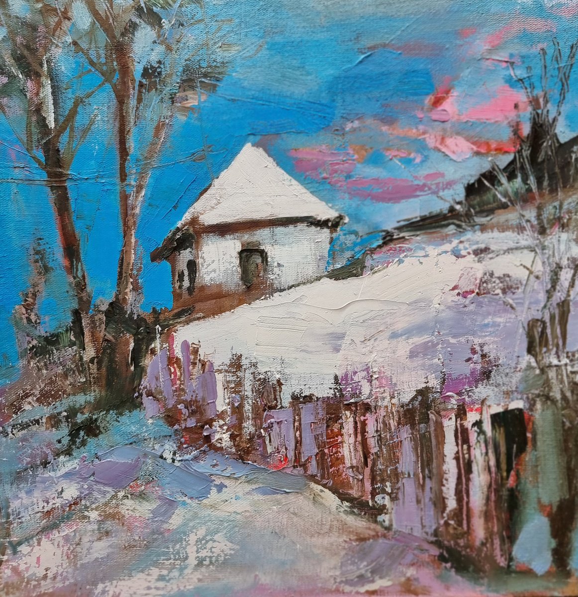 Winter By Victoria Cozmolici, 16 X 16, Artwork For Sale On Artfinder