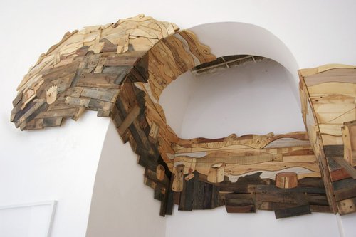 Upcycled wood #Salento coastal towers (part.) by Laboratorio Linfa