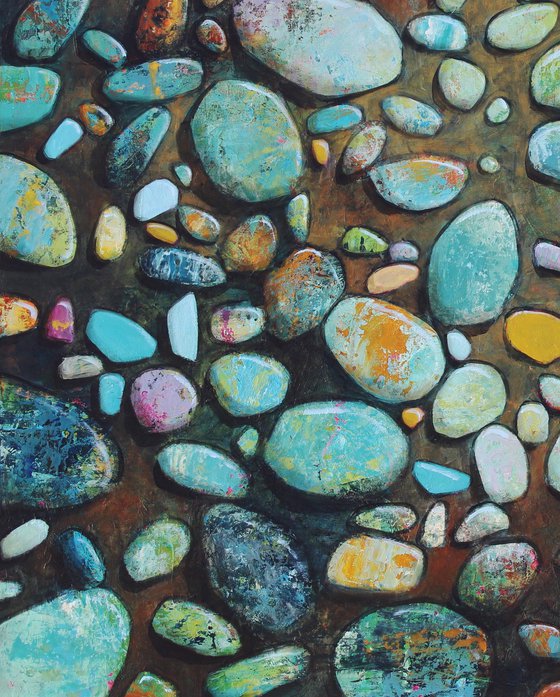 Sun Soaked Beach Rocks