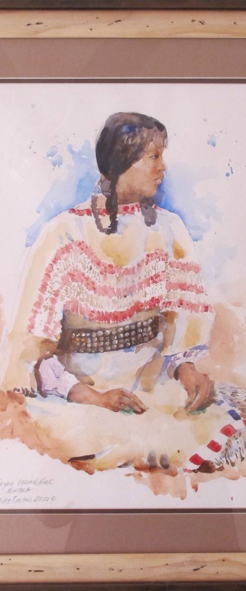 Piegan Indian Girl by Michael Fenton