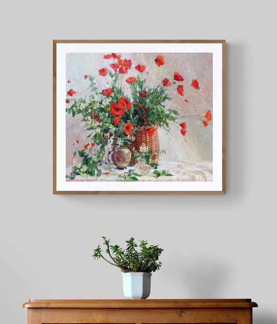 Still life with poppies