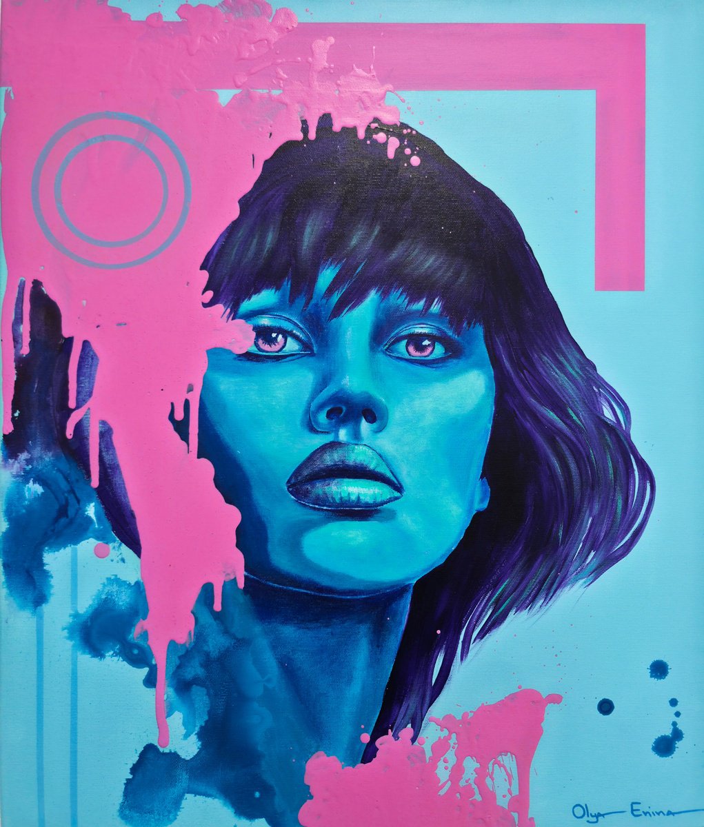  She Is The Contrast By Olya Enina, 22 X 26, Artwork For Sale On Artfinder