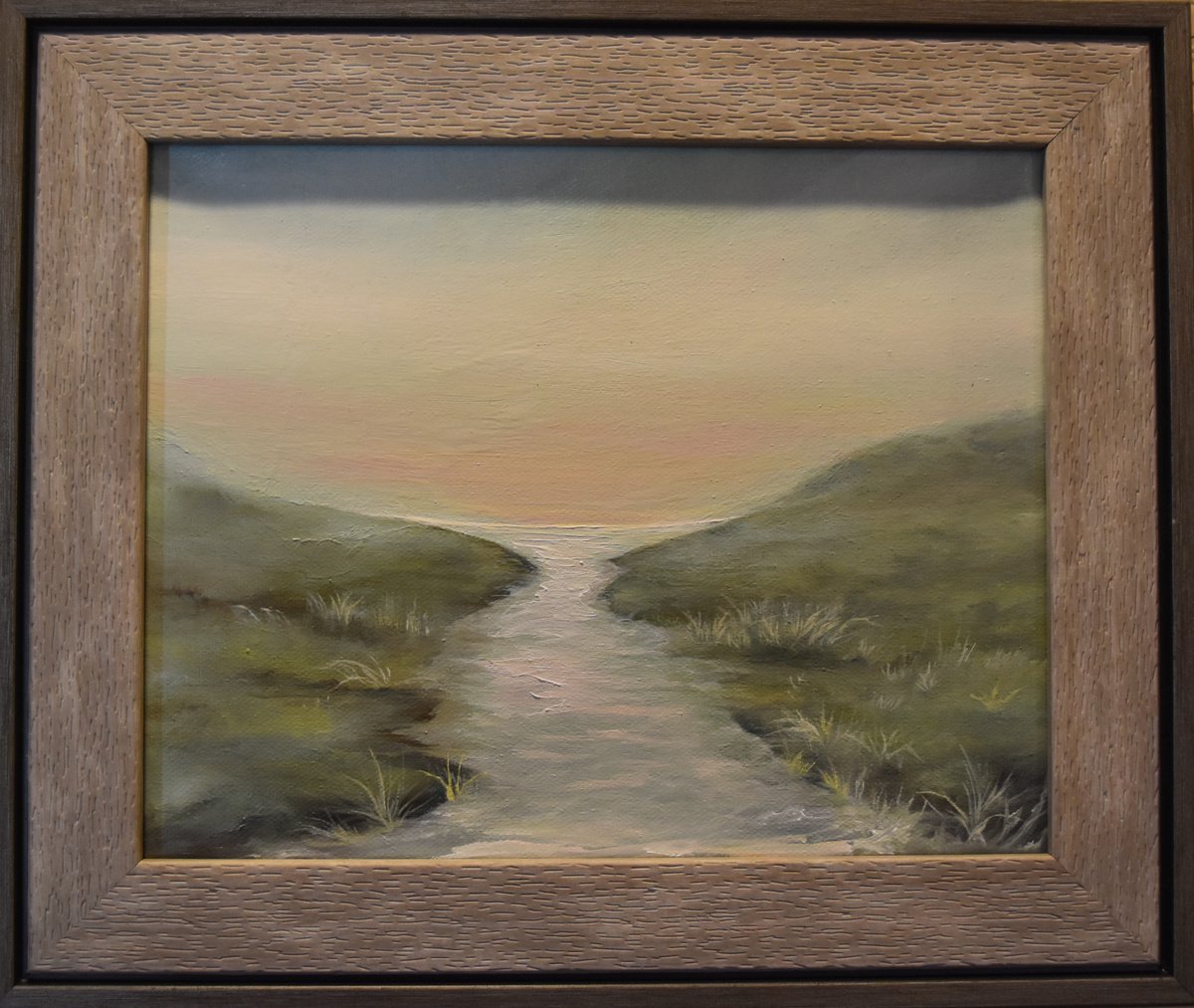 Impressionistic Landscape Oil Painting By Tamara Bettencourt, 13 X 11", Looking Beyond Seascape, Original Artwork