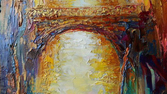 Evening Venice - original oil painting, impasto