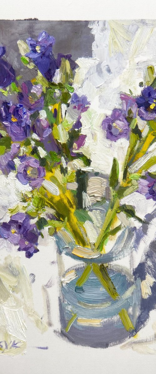 Purple Flowers by Nataliia Nosyk