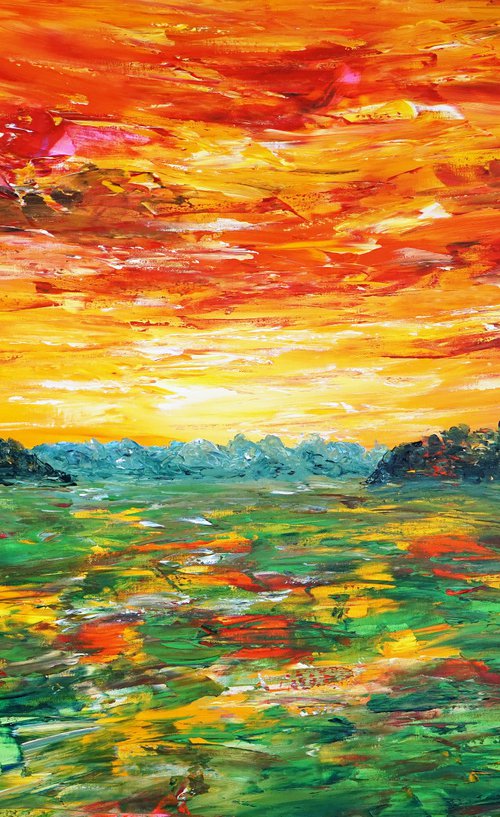 Evening Landscape D 1 by Peter Nottrott