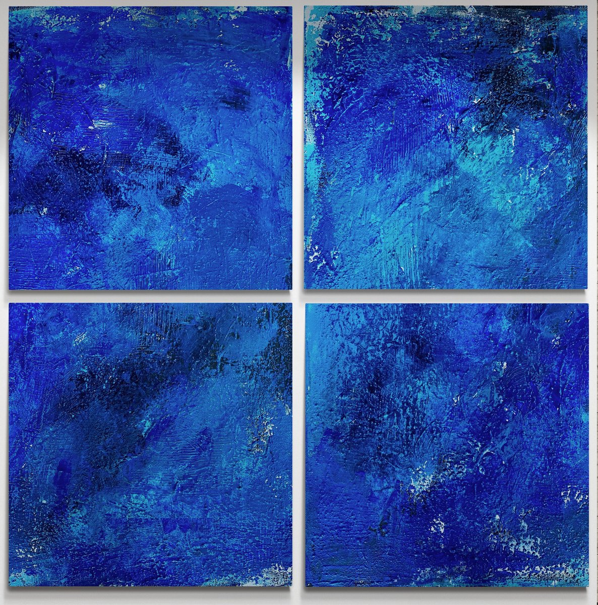 Blue abstract #2224 by Anita Kaufmann