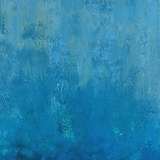 Blue Flow - Modern Abstract Expressionist Seascape