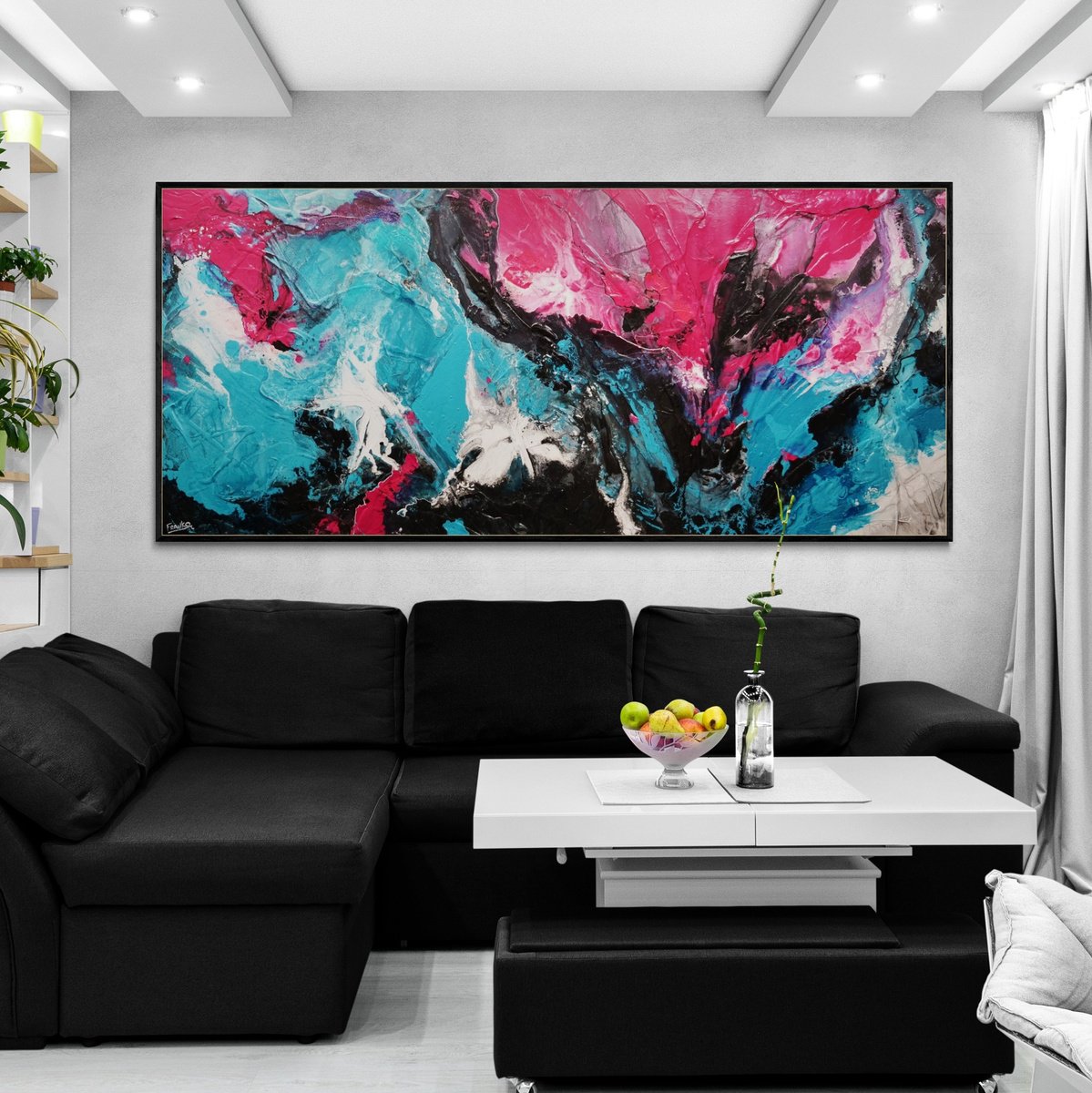 Magic 270cm x 120cm Textured Abstract Art by Franko