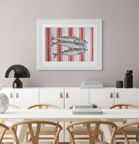 Mackerel on Red