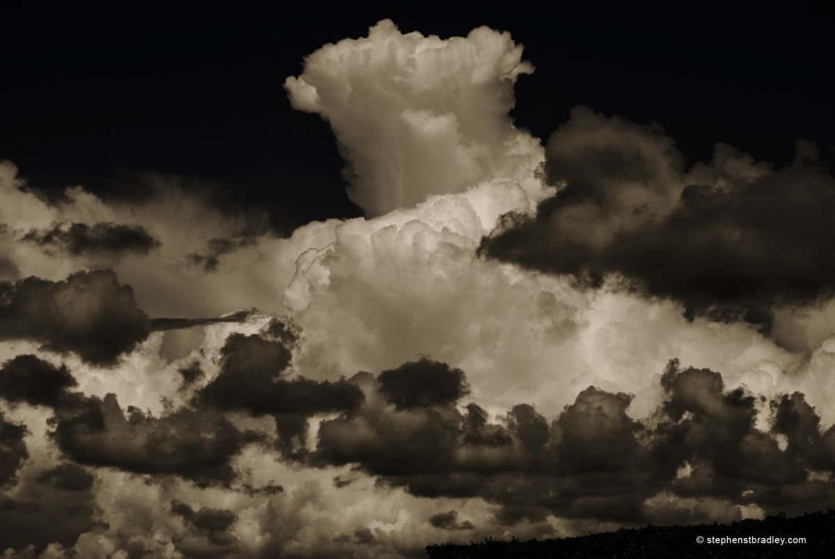 Night on Witch Mountain - Irish cloudscape. by Stephen Bradley