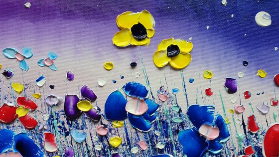 "Violet Night & Flowers in Love"