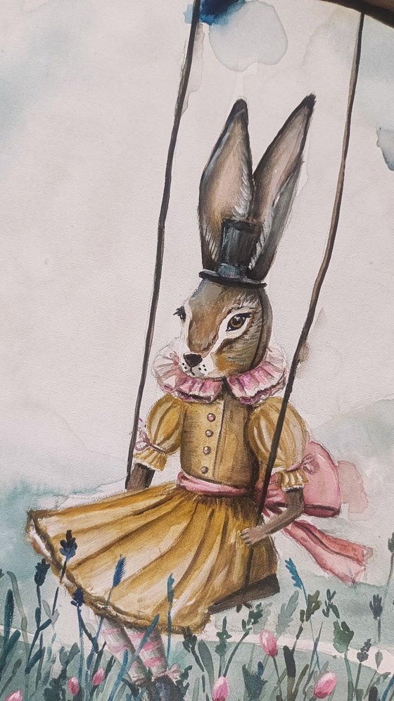 Rabbit On The Swing