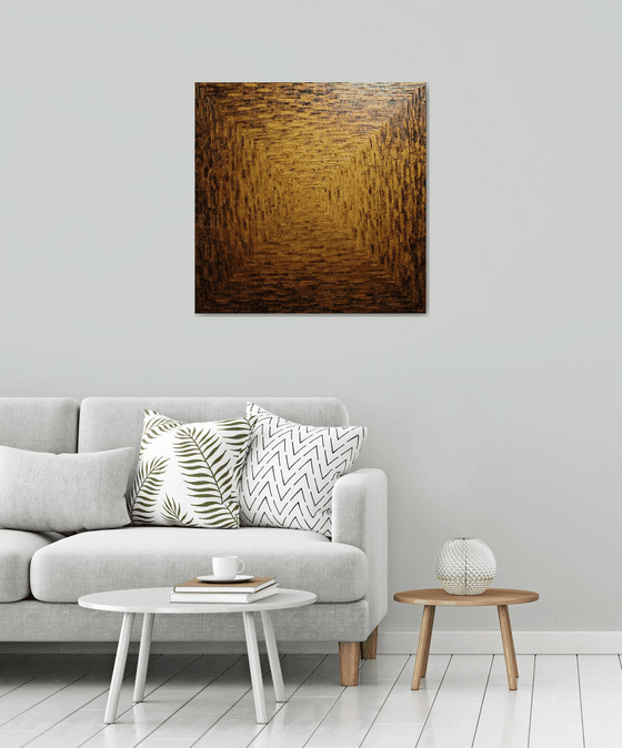 Large square gold gradient