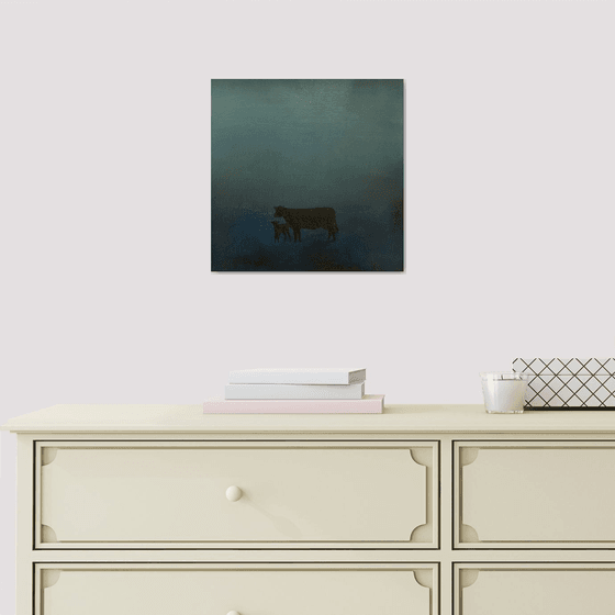 Cow and baby 27X27 cm