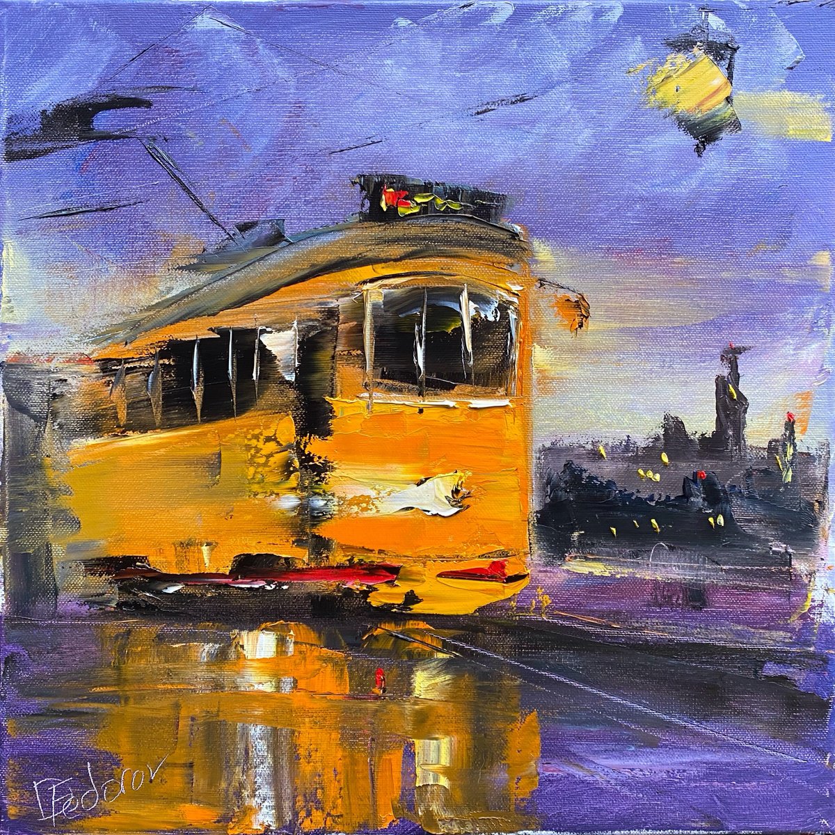 The orange tram by Dmitry Fedorov