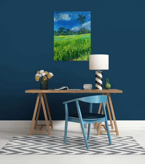 Bali Landscape Oil Painting