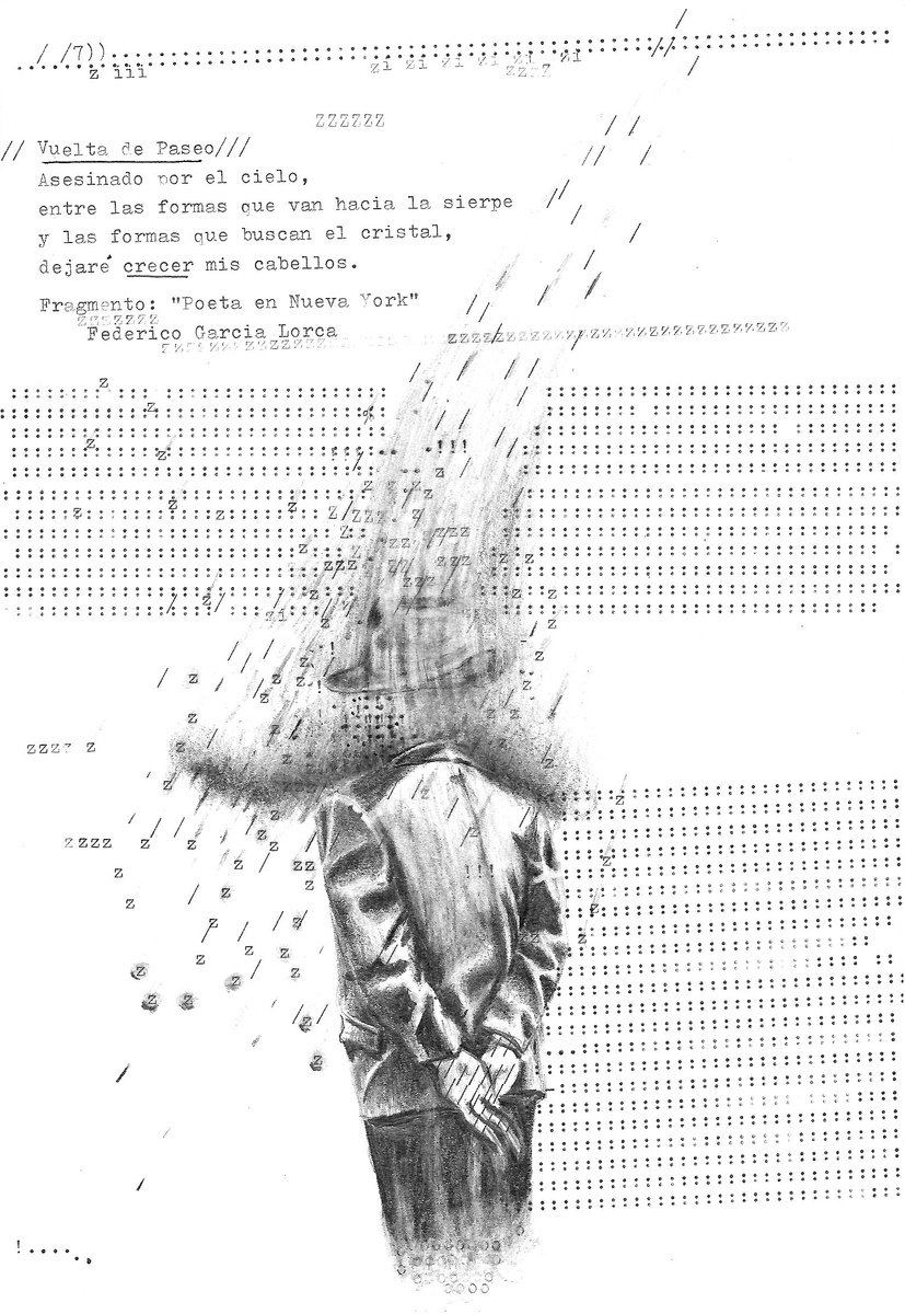 Illustrative Portrait Pencil Drawing By Luis Lopez, 8 X 11", Assassinated By The Sky, Original Artwork