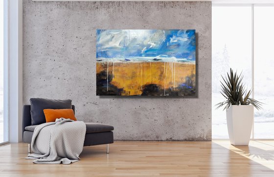large paintings for living room/extra large painting/abstract Wall Art/original painting/painting on canvas 120x80-title-c723