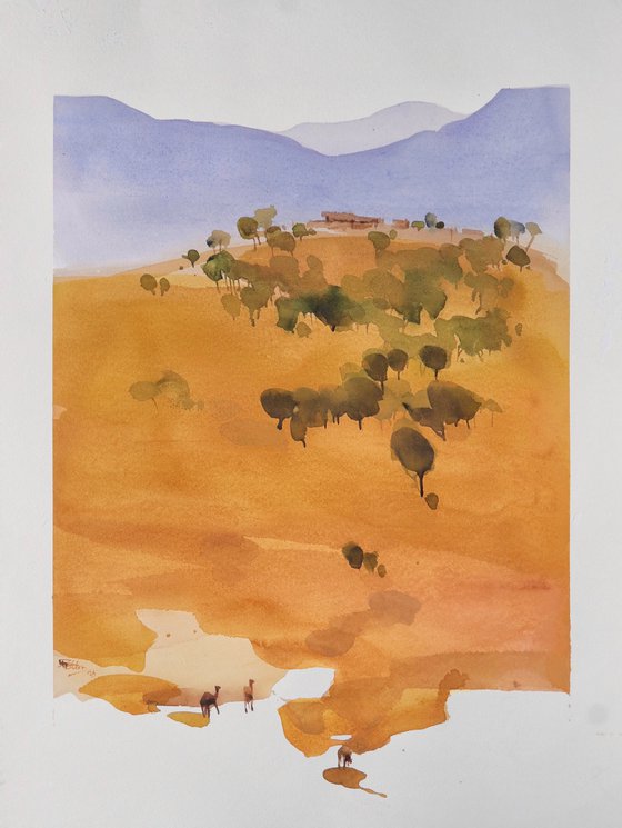 Indian yellows, summer peaks